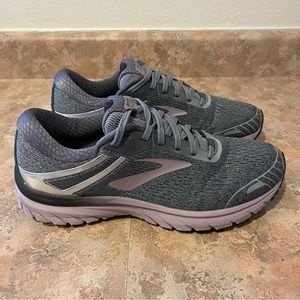 Brooks Womens Adrenaline GTS 18 Running Shoes Gray-Purple Size 12B